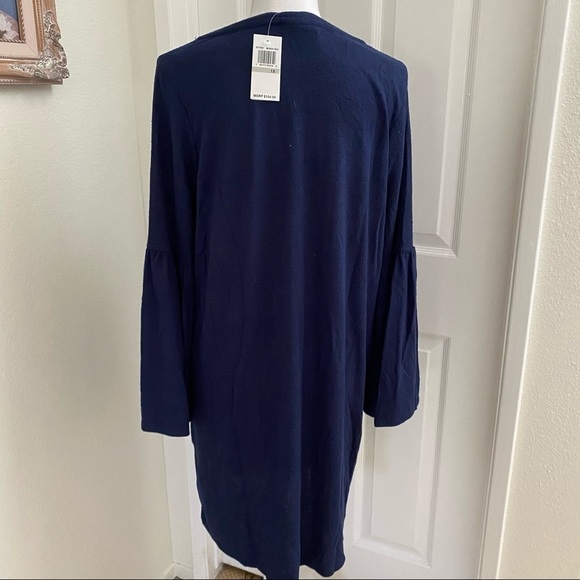 B Collection by Bobeau Curvy Shift Dress Navy 1X - Picture 5 of 8